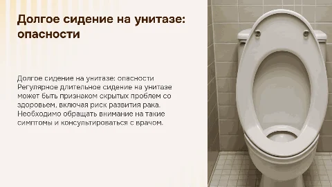 Долгое сидение на унитазе: признак рака и его опасности