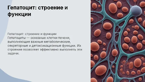 гепатоцит: строение и функции клетки печени