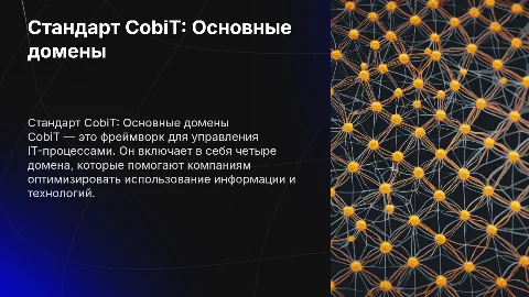 Стандарт CobiT. Описание четырех доменов