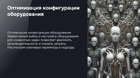 Оптимальная конфигурация оборудования для конкретных задач