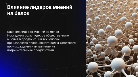 Влияние лидеров общественного мнения на белок