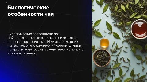 Биология тема чай