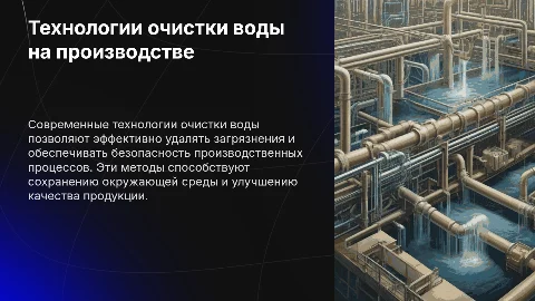 Технологии очистки воды на производстве