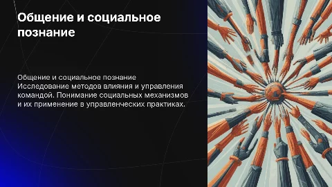 Общение и социальное познание: Методы влияния на команду