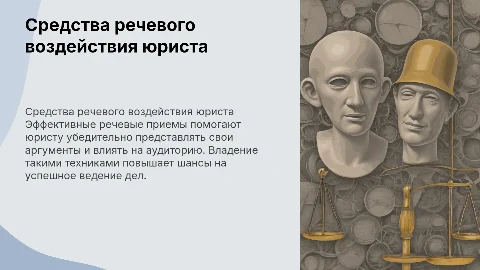 Средства речевого воздействия юриста