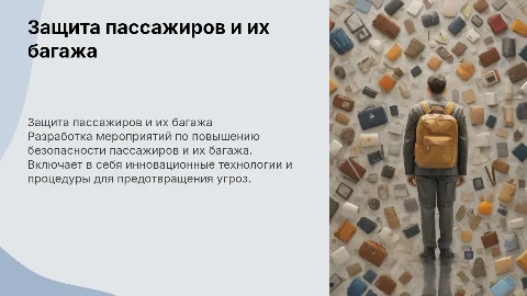 Разработка мероприятий по защите пассажиров и багажа