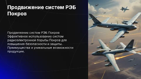продающий буклет систем РЭБ Покров
