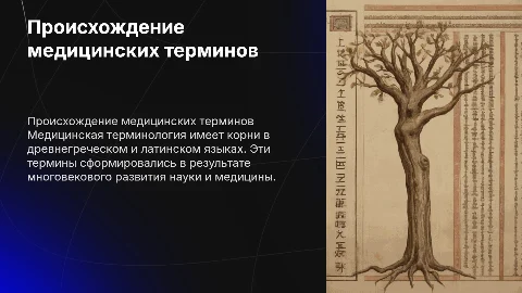 Происхождение медицинской терминологии