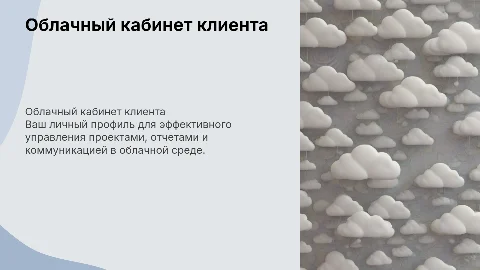 Облачный кабинет клиента: управление проектами и отчетами