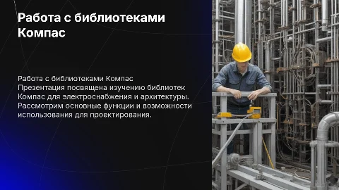 Работа с библиотеками Компас: Электроснабжение и Архитектура