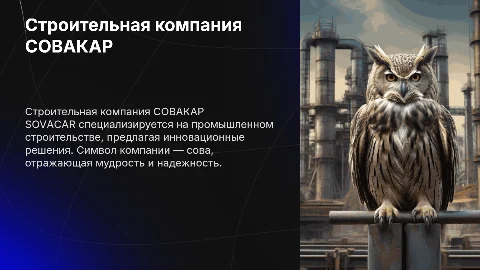 Презентация строительной компании SOVACAR: инновации и надежность