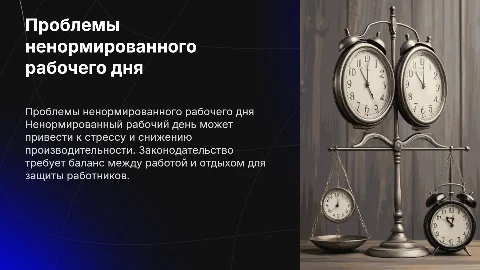 Проблемы ненормированного рабочего дня в трудовом праве
