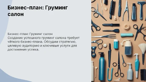 Бизнес-план: Груминг салон