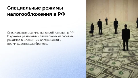 Специальные режимы налогообложения в РФ