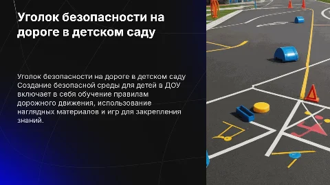 Уголок безопасности дорожного движения в Доу