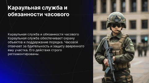 Караульная служба. Обязанности и действия часового