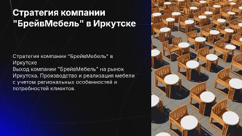 Стратегия выхода компании «БрейвМебель» на рынок Иркутска