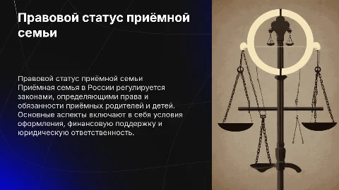 Правовой статус приёмной семьи в России