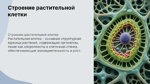 Строение растительной клетки
