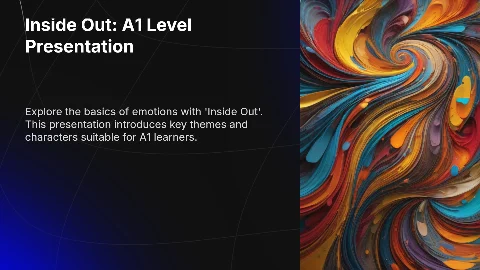 Презентация уровня A1 по мультфильму 'Головоломка'