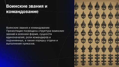 Воинские звания и военная форма: структура и порядок