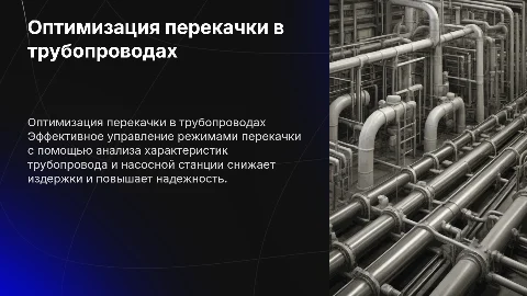 Управление режимами перекачки: оптимизация трубопроводов и насосов