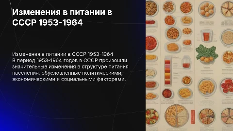 Изменения структуры питания в СССР 1953-1964