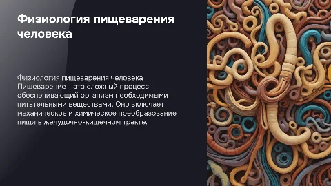 Физиология пищеварения