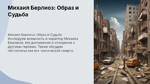 Характеристика Михаила Александровича Берлиоза в романе