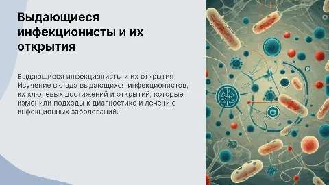 Выдающиеся инфекционисты , их достижения и открытия