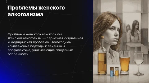 Современные проблемы лечения женского алкоголизма