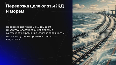 Перевозка целлюлозы в контейнере по ЖД и Морскому пути
