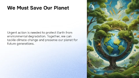 We Must Save Our Planet