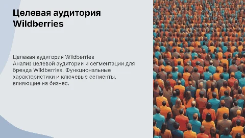 Презентация о целевой аудитории и сегментации Wildberries