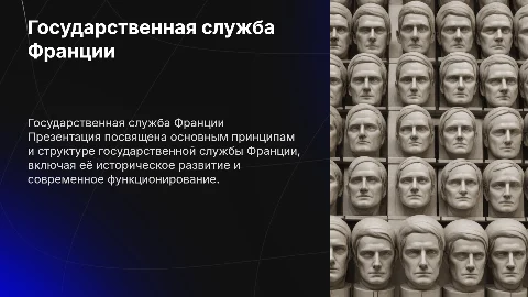 Принципы построения государственной службы Франции