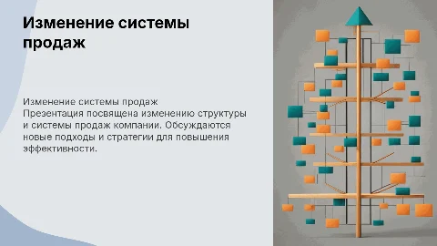 Изменение структуры и системы продаж