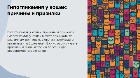 Гипогликемия у кошек, АНАМНЕЗ, ПРИЗНАКИ, ПРИЧИНЫ
