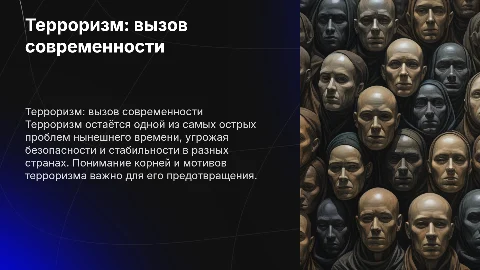тероризм проблема совреености