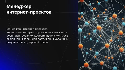 Менеджер интернет проектов
