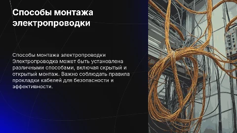 Способы монтажа электрической проводки и правила расположения