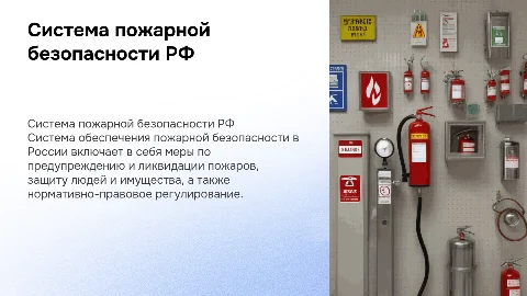 «Система обеспечения пожарной безопасности в Российской Федерации»