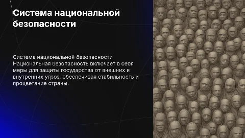 Система обеспечения национальной безопасности