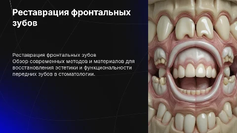 Реставрация фронтальных зубов в стоматологии