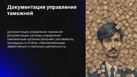 Состав документации системы управления таможенным органом