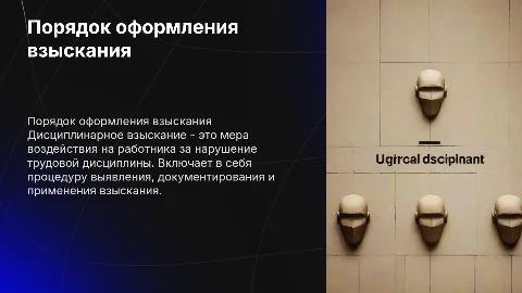 порядок оформления дисциплинарного взыскания