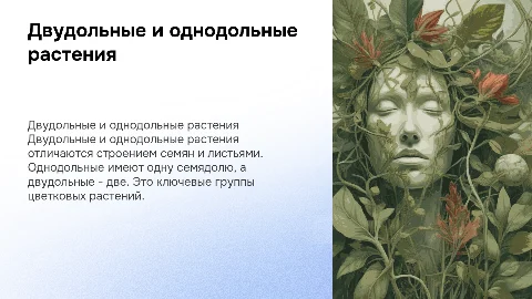 двудольные и однодольные растения