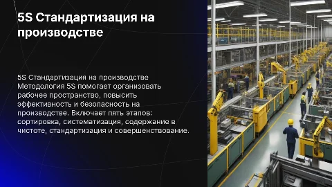 5S СТАНДАРТИЗАЦИЯ НА ПРОИЗВОДСТВЕ