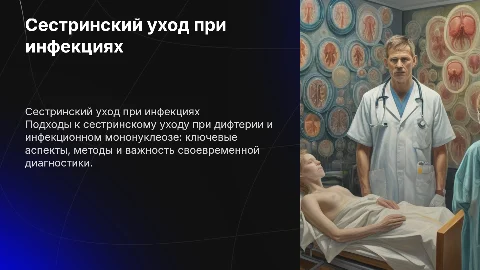 сестринский уход при дифтерии, инфекционном мононуклеозе