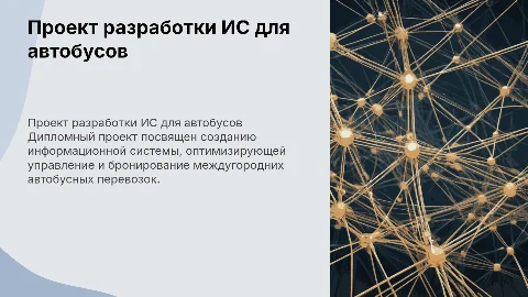 Дипломный проект: Информационная система для автобусных перевозок