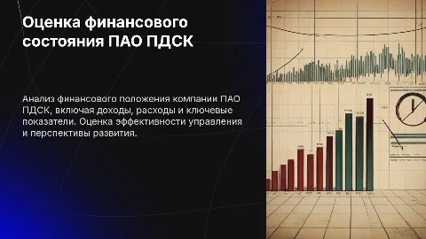 Оценка финансового положения ПАО ПДСК